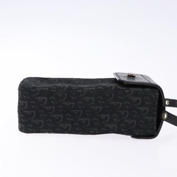 DIOR Trotter Canvas Shoulder Bag Black Silver - Picture 4 of 12